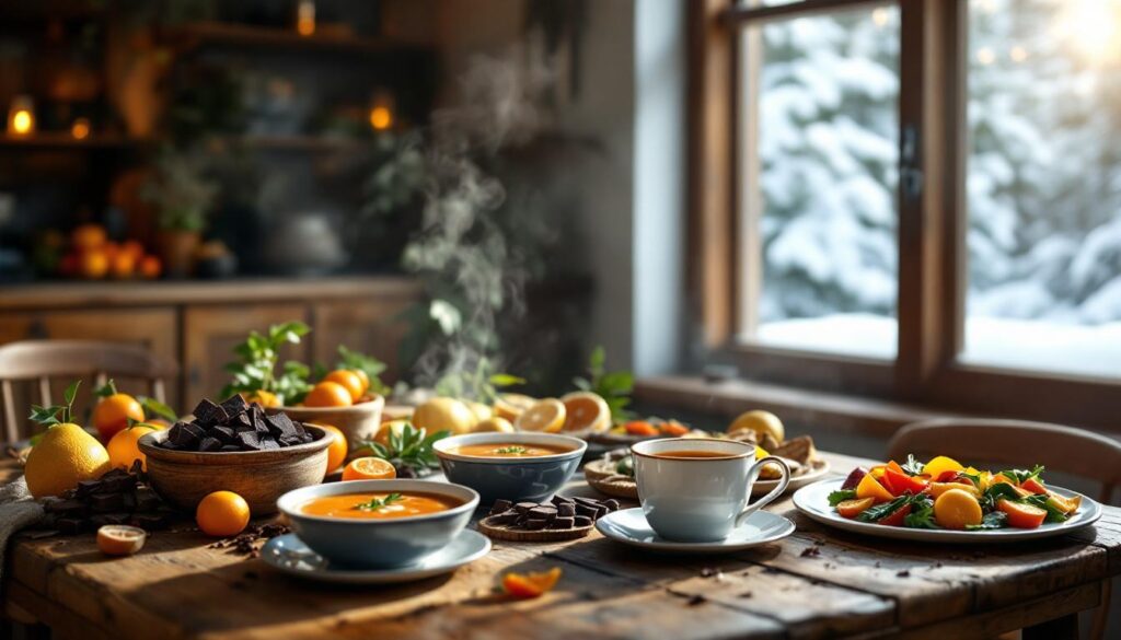 discover the best foods to boost your mood and stay cozy on cold days. learn how nutritious meals can brighten your spirits and keep you warm all season long.