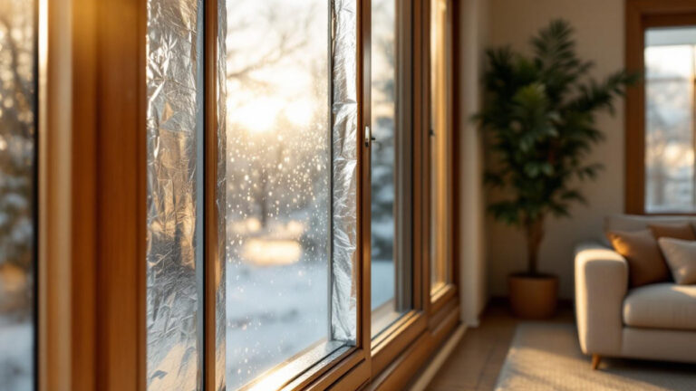 Why aluminum foil is appearing on window edges and what it actually does for heat loss